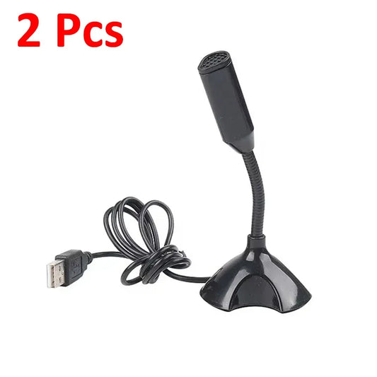 Black desktop usb microphone with flexible gooseneck and textured grille for gaming streaming and studio singing use