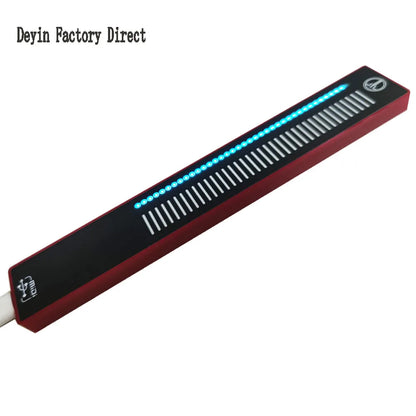 Red and black rectangular usb midi sliding touch music controller flash drive with glowing blue led for volume anchors recording