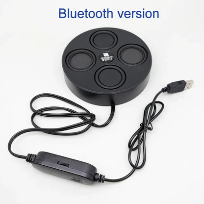 Black circular ultrathin 26mm magnetic bluetooth speaker with four buttons and usb cable for pc surround sound 6ohm