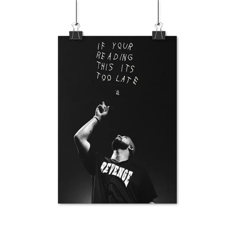 Black and White Drake Concert Cover Poster Aesthetic Pop Rapper Music Album for All the Dogs Canvas Print Wall Art Room Decor