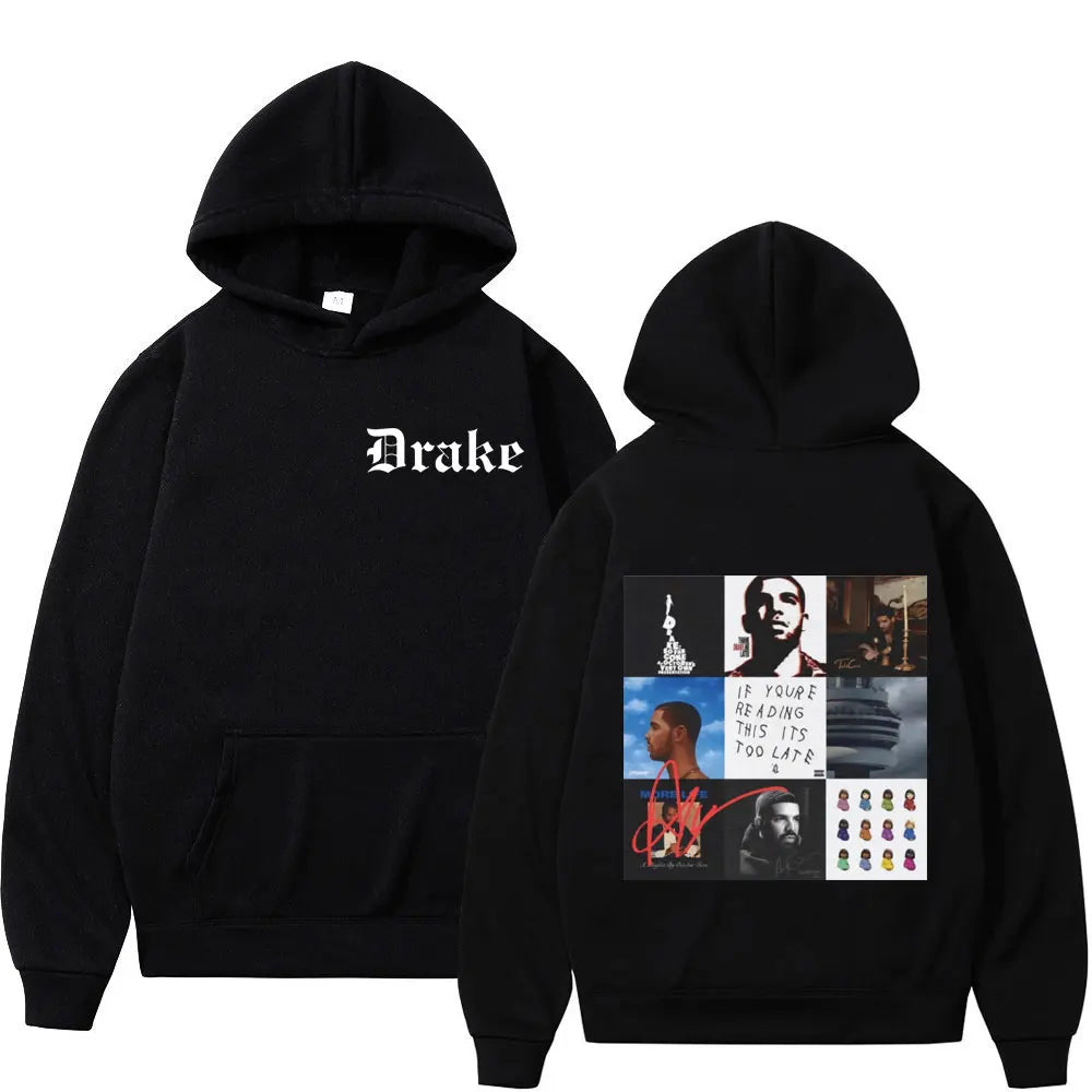 Rapper Drake Graphic Hoodie Men Women Harajuku Hip Hop Sweatshirt Fashion Trend Vintage Long Sleeve Hoodies Streetwear