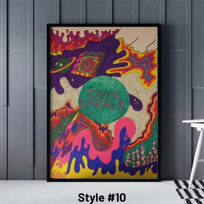 Pop Rock Singer Tame Impala Poster Aesthetic Rapper Music Album Currents Home Decoration Canvas Print Wall Art Room Decor
