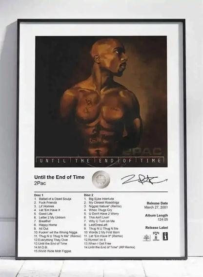 Black and White Pop Hip Hop Rapper 2PAC Posters Tupac Music Album Cover Aesthetic for Room Canvas Painting Art Wall Home Decor