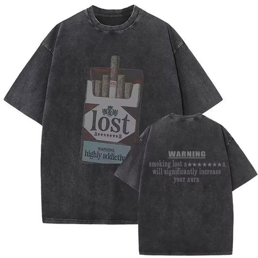 Rapper MGK Day Lost Americana Tour 2026 Vintage Washed T Shirts Men's Women Hip Hop Punk Gothic Short Sleeve T-shirts Streetwear