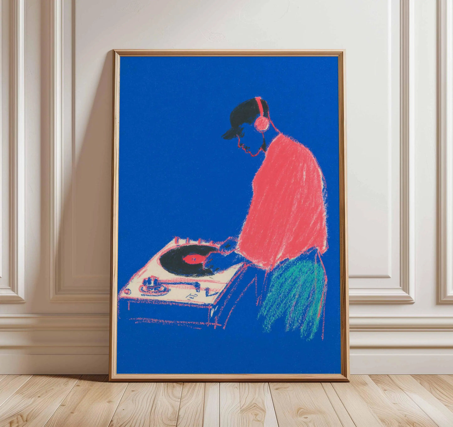 Modern Pop Record Player Music Posters DJ Hip Hop Dancing Couple Prints Canvas Painting Wall Art Pictures Home Living Room De