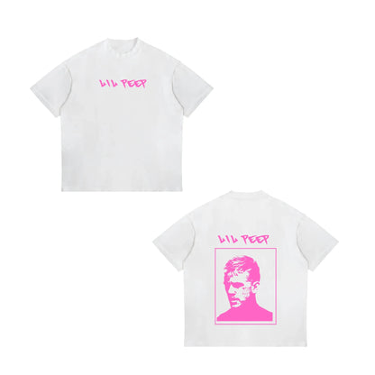 Rapper Lil Peep Hell Boy Graphic TShirt Men's Cool Hip Hop Fashion T-Shirts Men Women Cotton Oversized Tee Shirt Streetwear