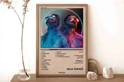 New French Pop Rapper Music Album Poster Aesthetics For Wall Art Mural Room Decor Canvas Print Pirture Office Hip Hop Band