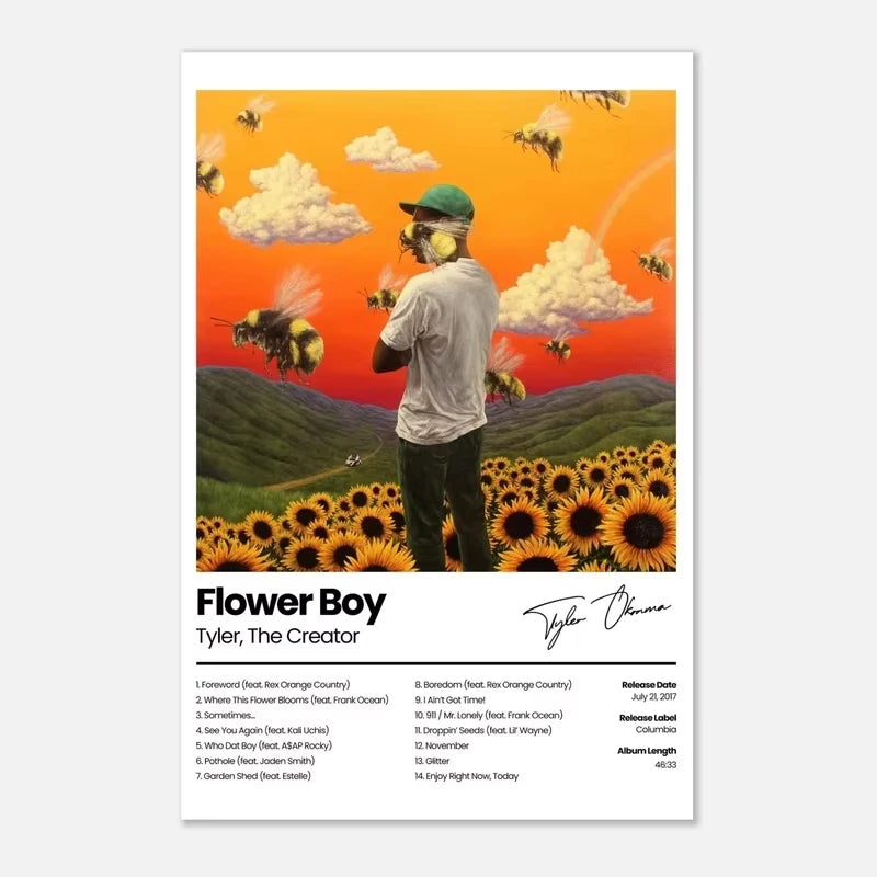Music Album Flower Boy The Weeknd Hip Hop Print Posters For Living Room Canvas Painting Art Home Decoration Wall Decor Picture
