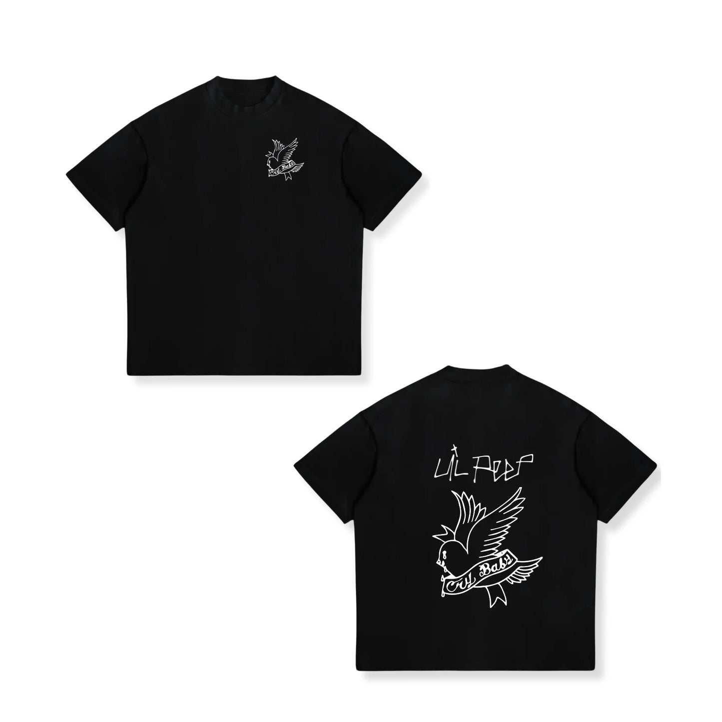 Rapper Lil Peep Hell Boy Graphic TShirt Men's Cool Hip Hop Fashion T-Shirts Men Women Cotton Oversized Tee Shirt Streetwear