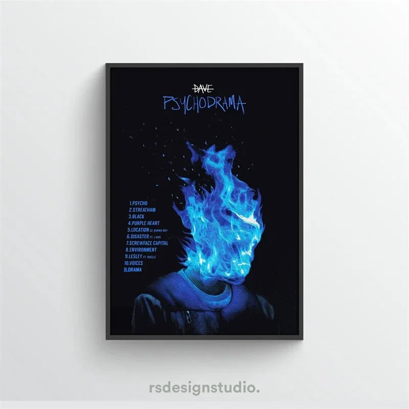 Pop Rapper Music Album Cover DAVE Poster Aesthetic Hip Hop Rock Were All Alone In This Together Canva Print Wall Art Room Decor
