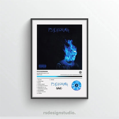 Pop Rapper Music Album Cover DAVE Poster Aesthetic Hip Hop Rock Were All Alone In This Together Canva Print Wall Art Room Decor