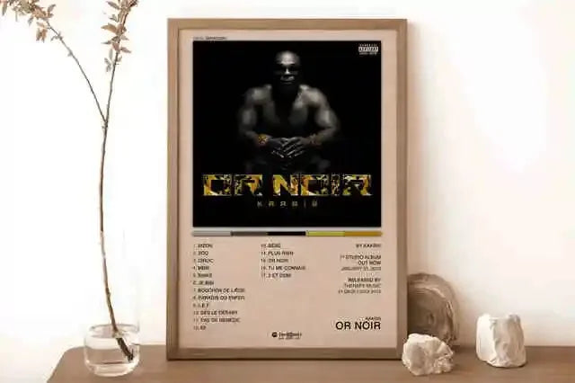 New French Pop Rapper Music Album Poster Aesthetics For Wall Art Mural Room Decor Canvas Print Pirture Office Hip Hop Band