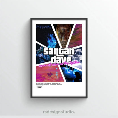 Pop Rapper Music Album Cover DAVE Poster Aesthetic Hip Hop Rock Were All Alone In This Together Canva Print Wall Art Room Decor