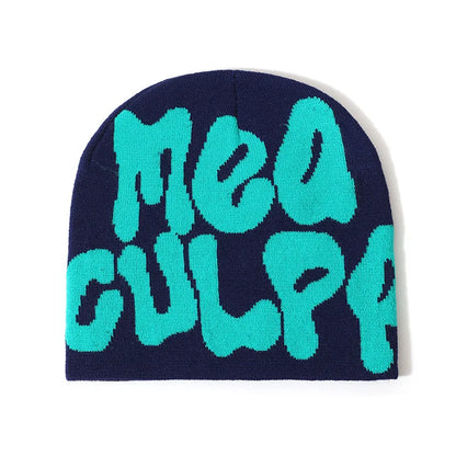 Hip-Hop Knitted Hat Kpop Beanies Hat Street Pullover Hat for Men Women Winter Outdoor Riding Sports Hat Elastic Skullies Hat