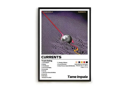 Pop Rock Singer Tame Impala Poster Aesthetic Rapper Music Album Currents Home Decoration Canvas Print Wall Art Room Decor