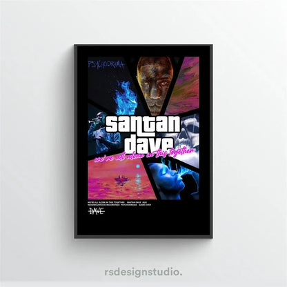 Pop Rapper Music Album Cover DAVE Poster Aesthetic Hip Hop Rock Were All Alone In This Together Canva Print Wall Art Room Decor
