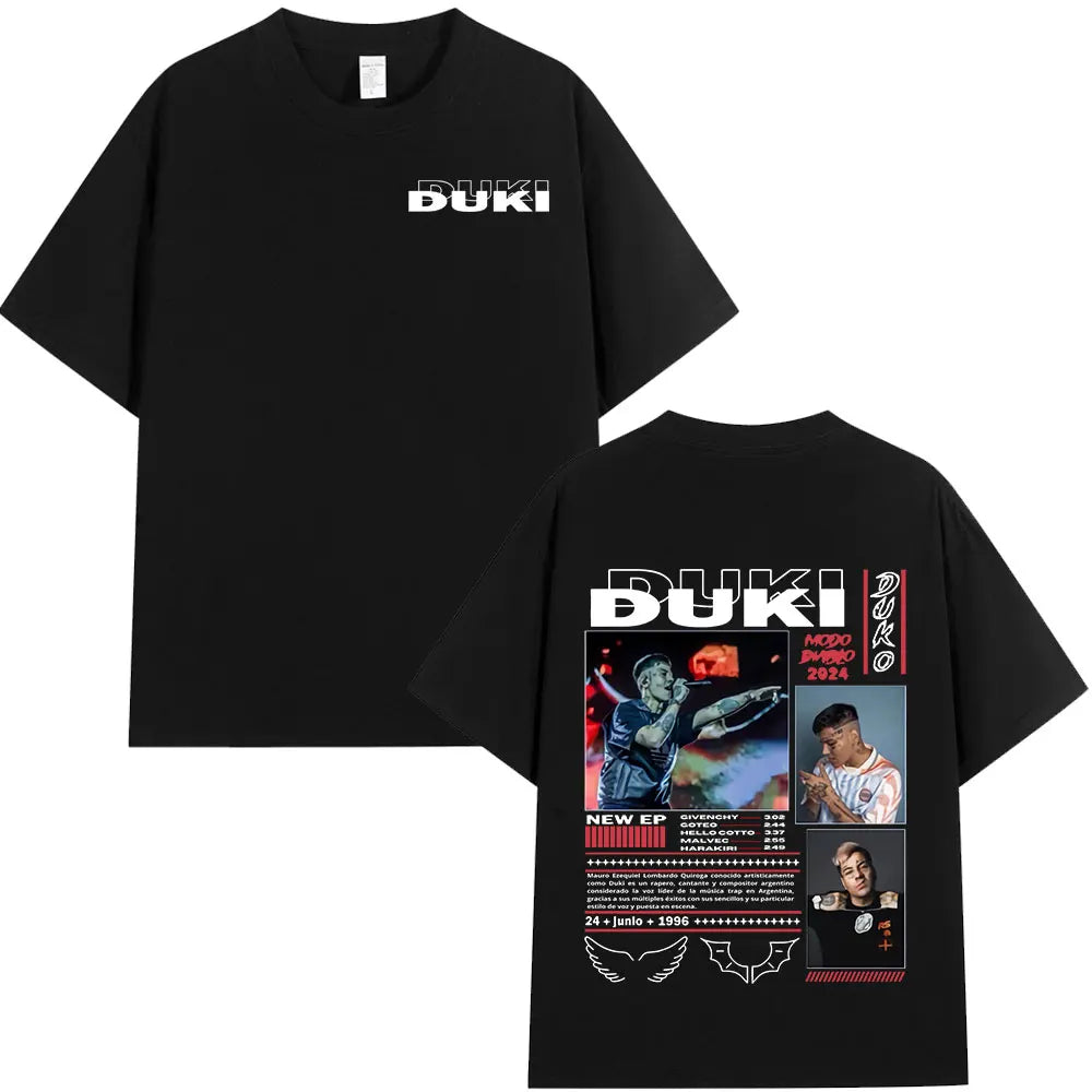 Rapper Duki ADA Tour Merch T-shirt Men's Women Clothing Cotton Cozy Oversized T-shirts Hip Hop Short Sleeve T Shirts Streetwear