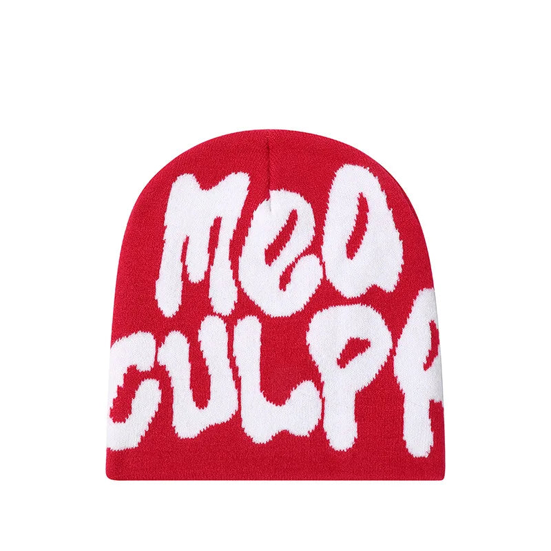 Hip-Hop Knitted Hat Kpop Beanies Hat Street Pullover Hat for Men Women Winter Outdoor Riding Sports Hat Elastic Skullies Hat