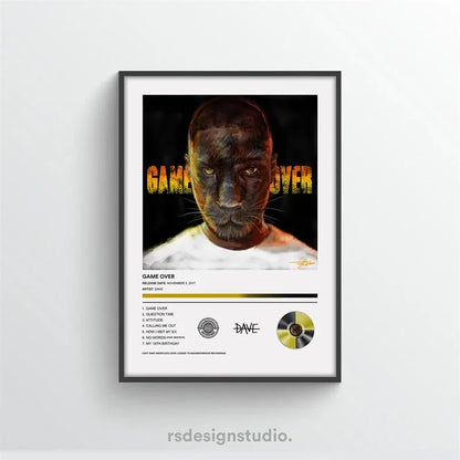 Pop Rapper Music Album Cover DAVE Poster Aesthetic Hip Hop Rock Were All Alone In This Together Canva Print Wall Art Room Decor
