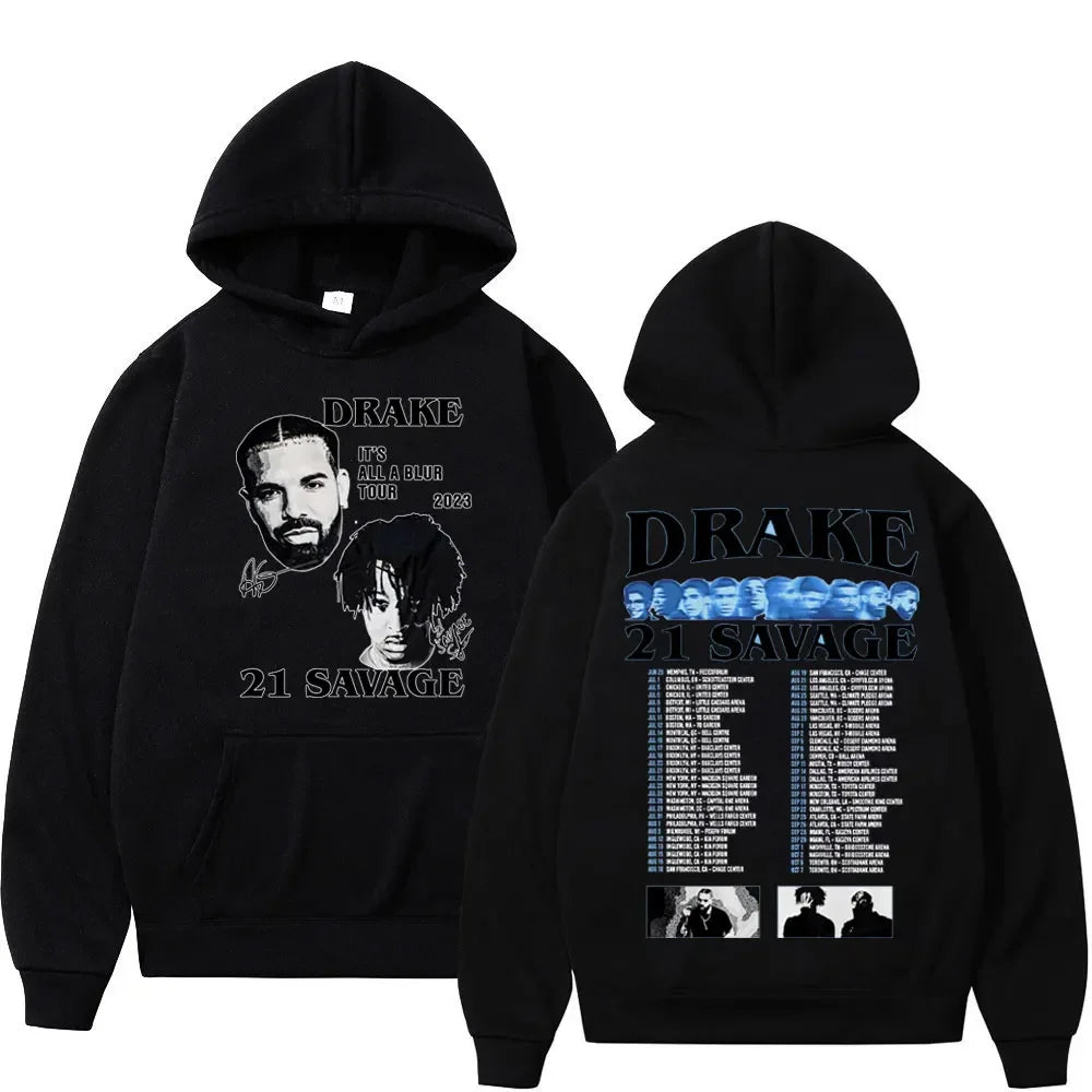 Rapper Drake Graphic Hoodie Men Women Harajuku Hip Hop Sweatshirt Fashion Trend Vintage Long Sleeve Hoodies Streetwear