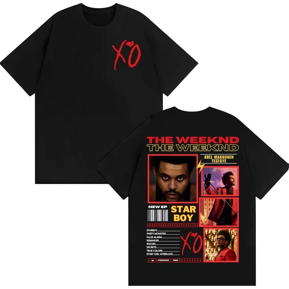 2026 Rapper The Weeknd Xo Album Tour Graphic T Shirt Men's Fashion Hip Hop Punk Street T-shirts Casual Cotton T-shirt Summer