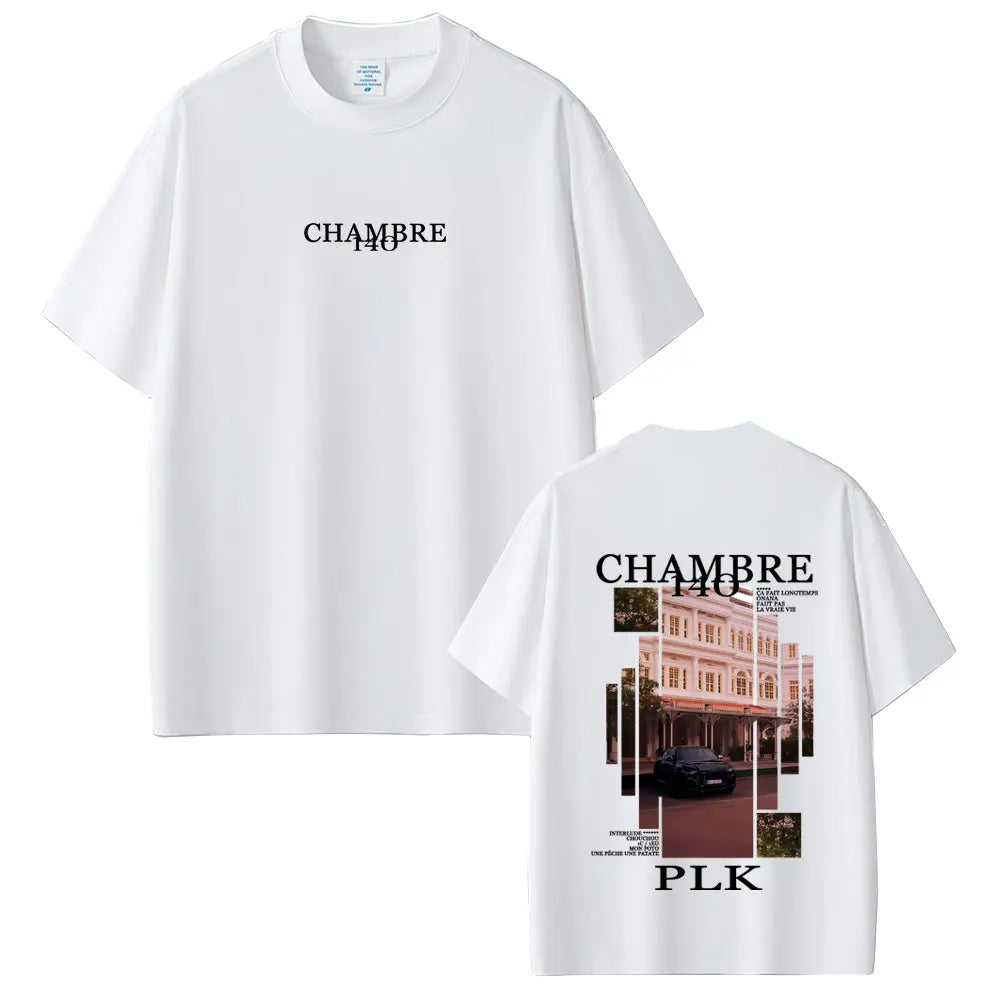 Rapper PLK Chambre 140 Album Graphic T-shirt Men Women Hip Hop Fashion Pop Music T Shirts Male Vintage Casual Oversized Tshirt