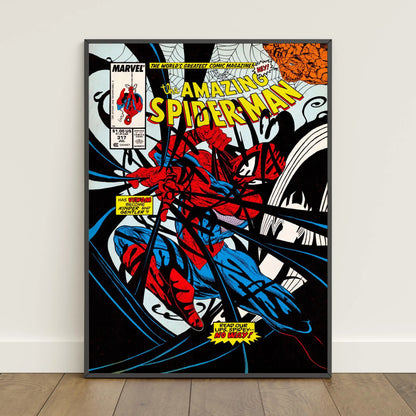Spiderman Comic Book Covers Poster _ Peter Parker Wall Art _ Movie Canvas Print