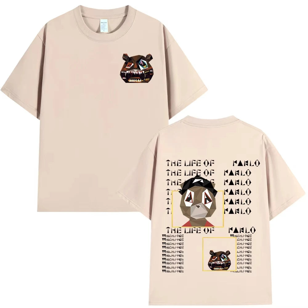 Rapper Kanye West Graduation Bear T-shirts Men's Women Fashion Hip Hop Short Sleeve T-shirt Cotton Oversized T Shirts Streetwear