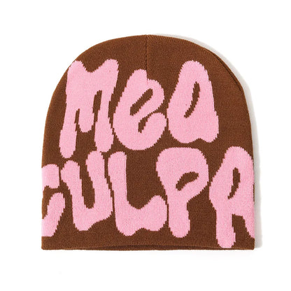 Hip-Hop Knitted Hat Kpop Beanies Hat Street Pullover Hat for Men Women Winter Outdoor Riding Sports Hat Elastic Skullies Hat