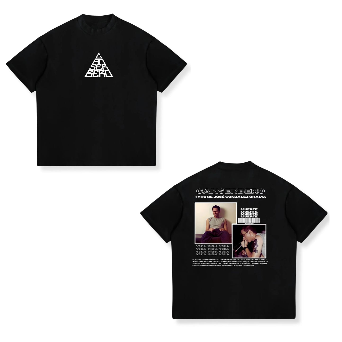 Rapper Canserbero Cotton Print T-Shirts Men Women Casual Fashion Oversized Hip Hop Short Sleeve T Shirt Male Tees Tops Man