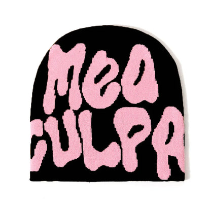 Hip-Hop Knitted Hat Kpop Beanies Hat Street Pullover Hat for Men Women Winter Outdoor Riding Sports Hat Elastic Skullies Hat