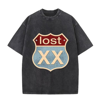 Rapper MGK Day Lost Americana Tour 2026 Vintage Washed T Shirts Men's Women Hip Hop Punk Gothic Short Sleeve T-shirts Streetwear