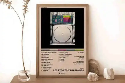 New French Pop Rapper Music Album Poster Aesthetics For Wall Art Mural Room Decor Canvas Print Pirture Office Hip Hop Band