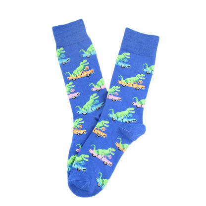 Happy Cool Harajuku Crew Mens Socks Hip Hop Street Big Size Funny Socks Men Skateboard Painting Calcetines Homme Divertidos Sox