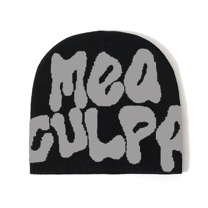 Hip-Hop Knitted Hat Kpop Beanies Hat Street Pullover Hat for Men Women Winter Outdoor Riding Sports Hat Elastic Skullies Hat
