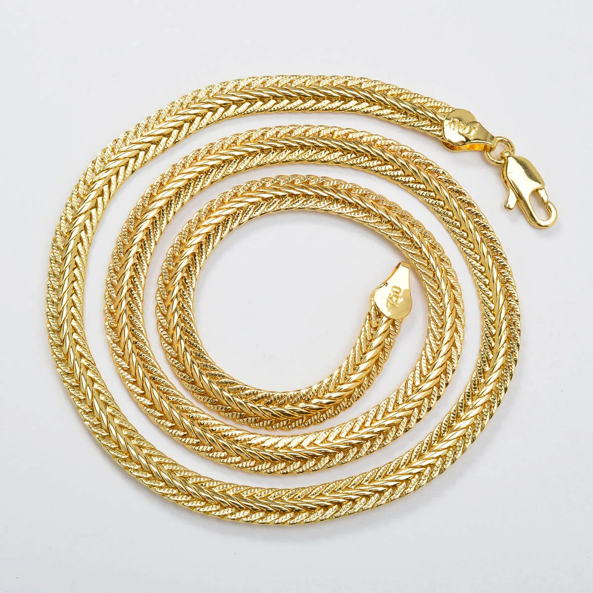Hip Hop Chain Neck Choker Jewelry for Men Boy 18k Gold Plated Minimalist Long Necklace Italian Man Birthday Party Gift Wholesale