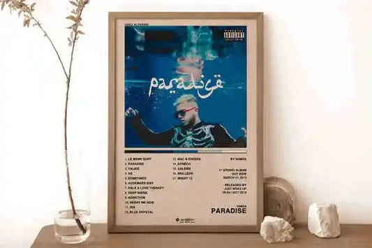 New French Pop Rapper Music Album Poster Aesthetics For Wall Art Mural Room Decor Canvas Print Pirture Office Hip Hop Band