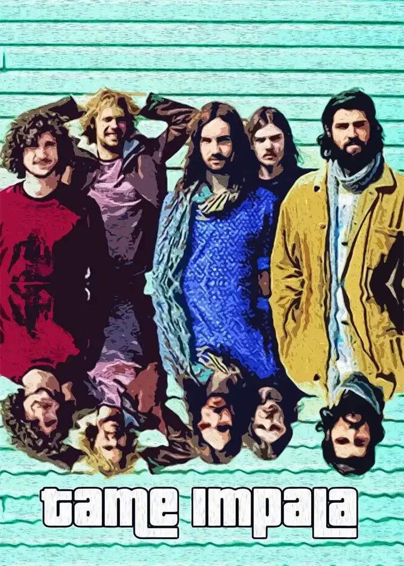 Pop Rock Singer Tame Impala Poster Aesthetic Rapper Music Album Currents Home Decoration Canvas Print Wall Art Room Decor