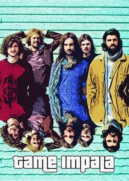 Pop Rock Singer Tame Impala Poster Aesthetic Rapper Music Album Currents Home Decoration Canvas Print Wall Art Room Decor