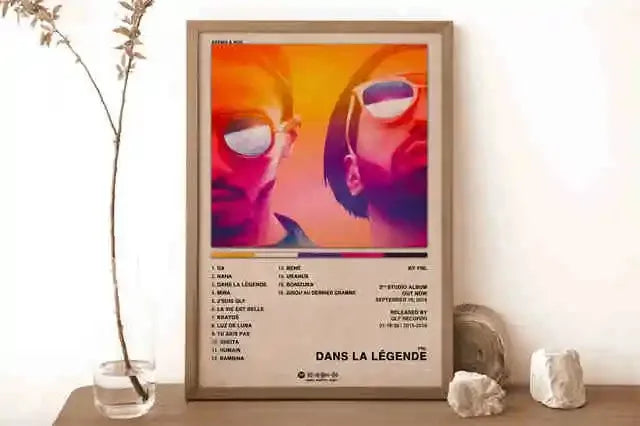 New French Pop Rapper Music Album Poster Aesthetics For Wall Art Mural Room Decor Canvas Print Pirture Office Hip Hop Band