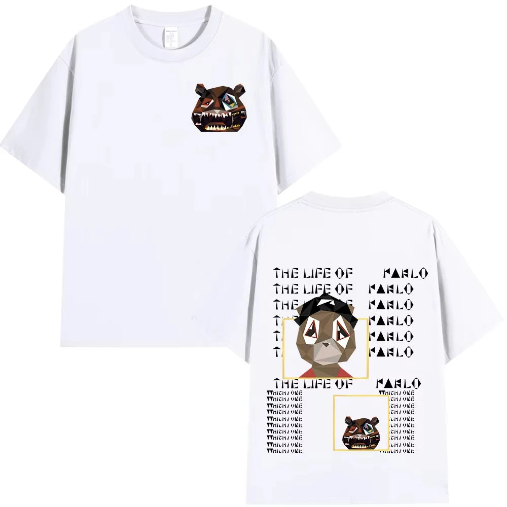 Rapper Kanye West Graduation Bear T-shirts Men's Women Fashion Hip Hop Short Sleeve T-shirt Cotton Oversized T Shirts Streetwear