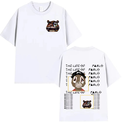 Rapper Kanye West Graduation Bear T-shirts Men's Women Fashion Hip Hop Short Sleeve T-shirt Cotton Oversized T Shirts Streetwear