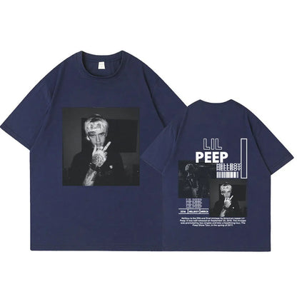 Rapper Lil Peep T-Shirt Hellboy Crybaby Hip Hop Graphic T shirt Summer Men's Clothing Aesthetic Oversized Cotton Tee Shirt
