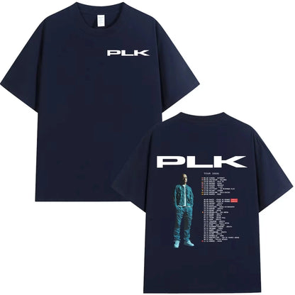 Rapper PLK Tour 2026 T-shirts Men Women Clothing Fashion Hip Hop Vintage T-shirt Casual Cotton Short Sleeves T Shirts Streetwear