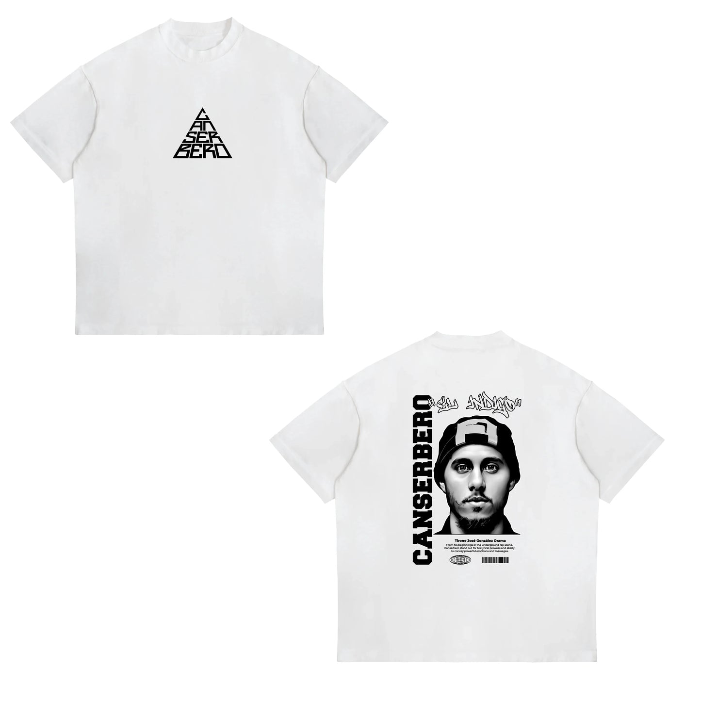 Rapper Canserbero Cotton Print T-Shirts Men Women Casual Fashion Oversized Hip Hop Short Sleeve T Shirt Male Tees Tops Man
