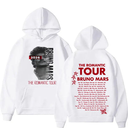 Rapper Bruno Mars 2026 Hip Hop Album Casual Hoodie Mens Punk Oversized Double Sided Print Sweatshirts Loose Long Sleeve Pullover
