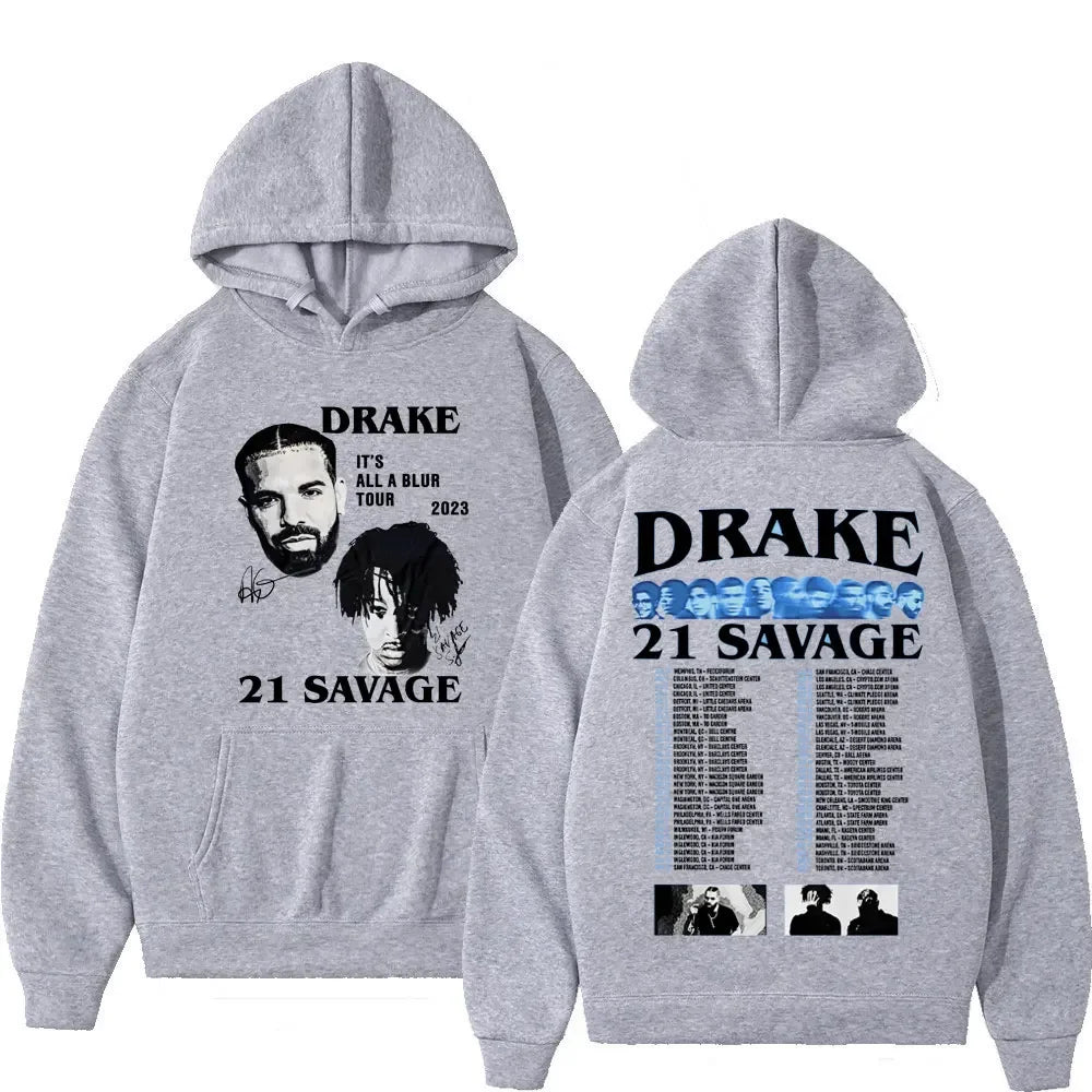 Rapper Drake Graphic Hoodie Men Women Harajuku Hip Hop Sweatshirt Fashion Trend Vintage Long Sleeve Hoodies Streetwear