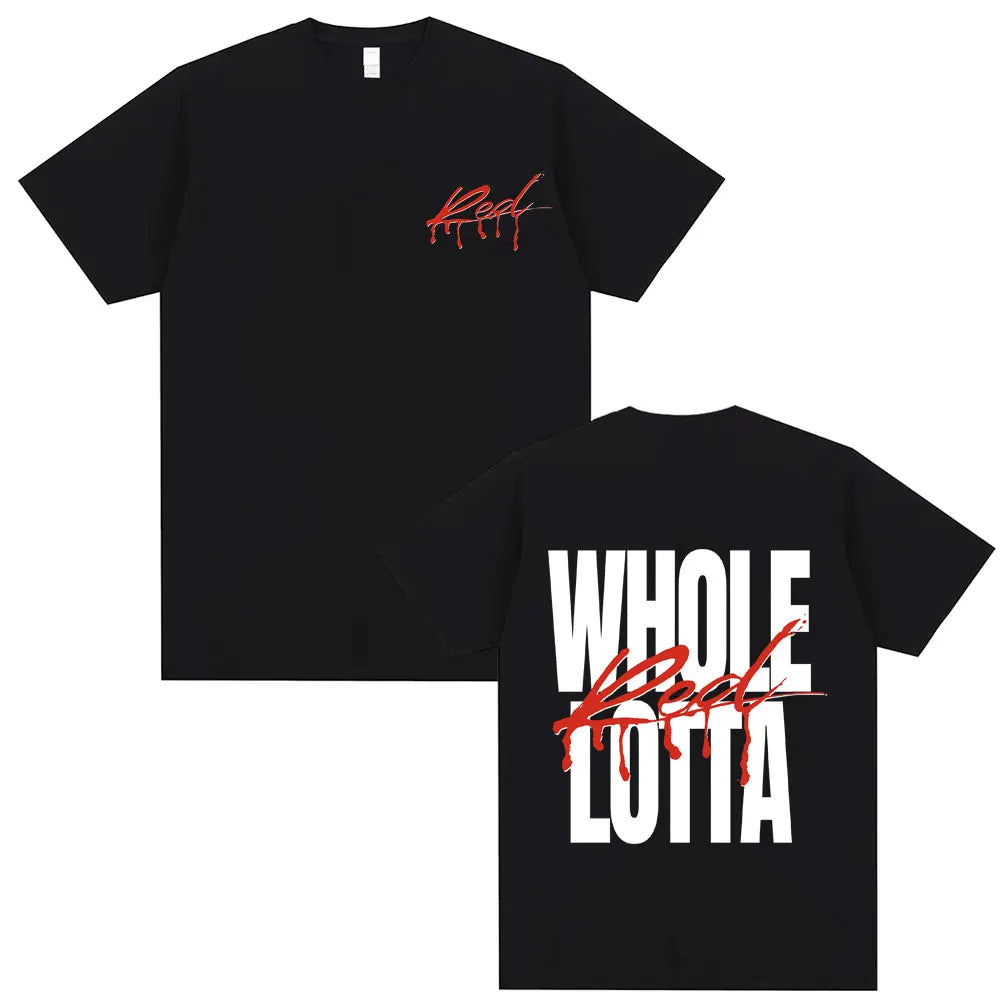 2026 Hip Hop Rapper Playboi Carti Whole Lotta Red Graphic Cotton T-shirt Short Sleeve Men Women Fashion Oversized T Shirts Tops