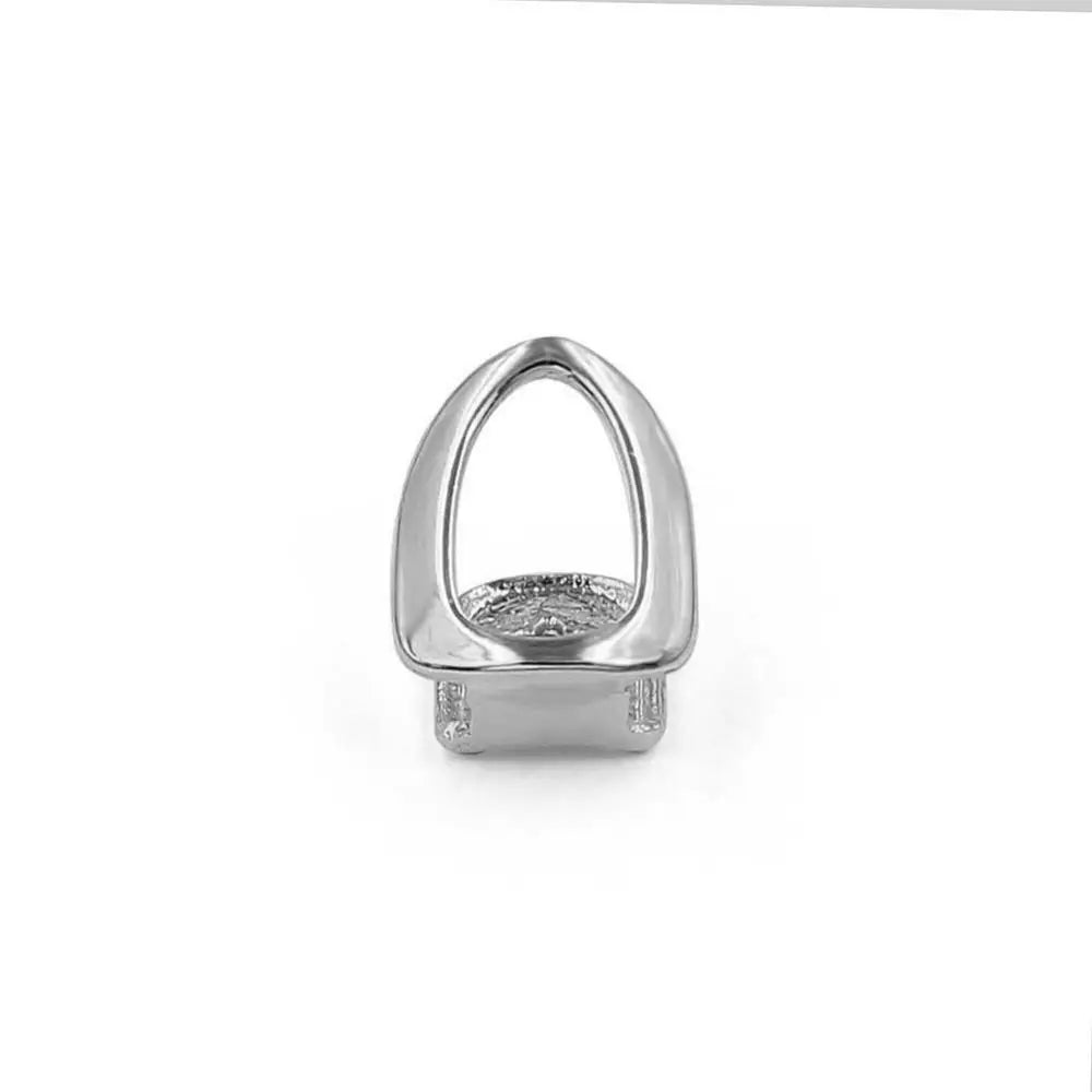 2Pcs Top Bottom Dental Metal Top Bottom Dental Hip Hop Rapper Tooth Jewelry Hollow Out Single Shackle Teeth