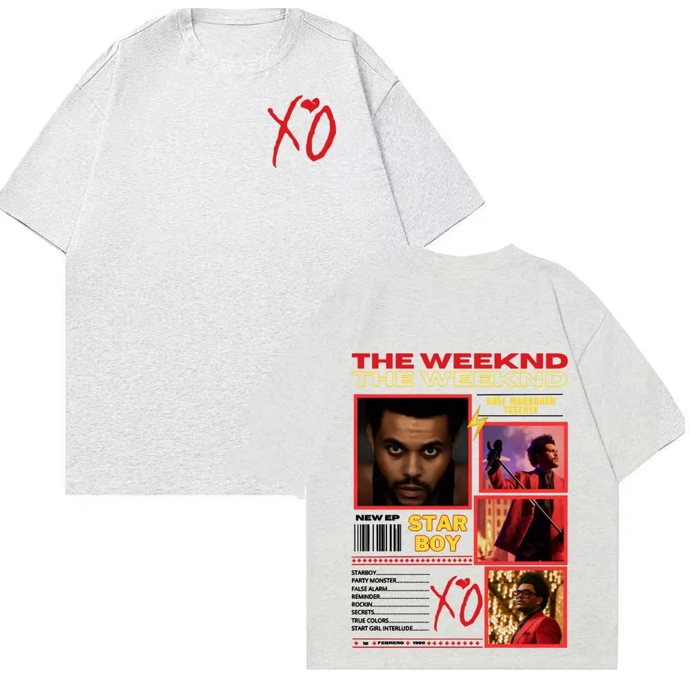 2026 Rapper The Weeknd Xo Album Tour Graphic T Shirt Men's Fashion Hip Hop Punk Street T-shirts Casual Cotton T-shirt Summer